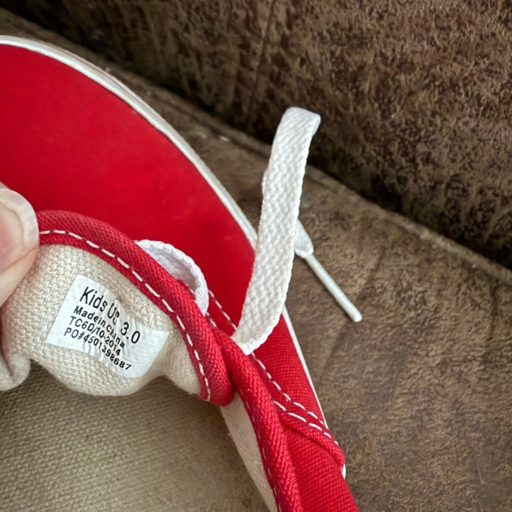VANS Kids Red Sneakers size  3 youth unisex - Picture 9 of 9